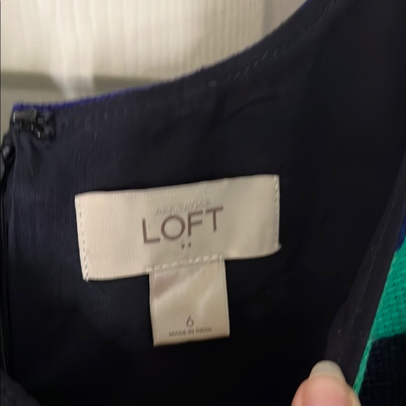 LOFT Multicolored Sleeveless Scoop Neck Midi Sundress - Picture 2 of 3